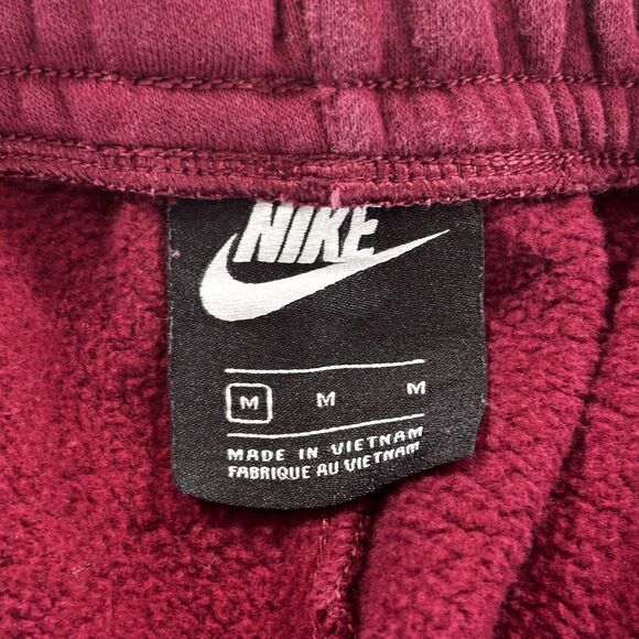 Nike Sportswear Club Fleece Joggers Men Medium Wine Red Tapered Sweatpants - Picture 5 of 10